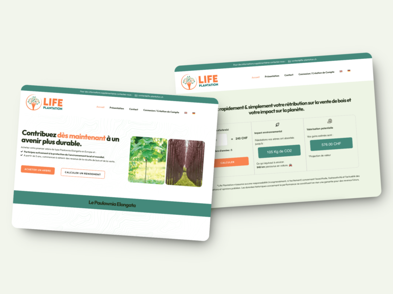 Life Plantation - Plateforme web avec partie e-commerce et affiliation.